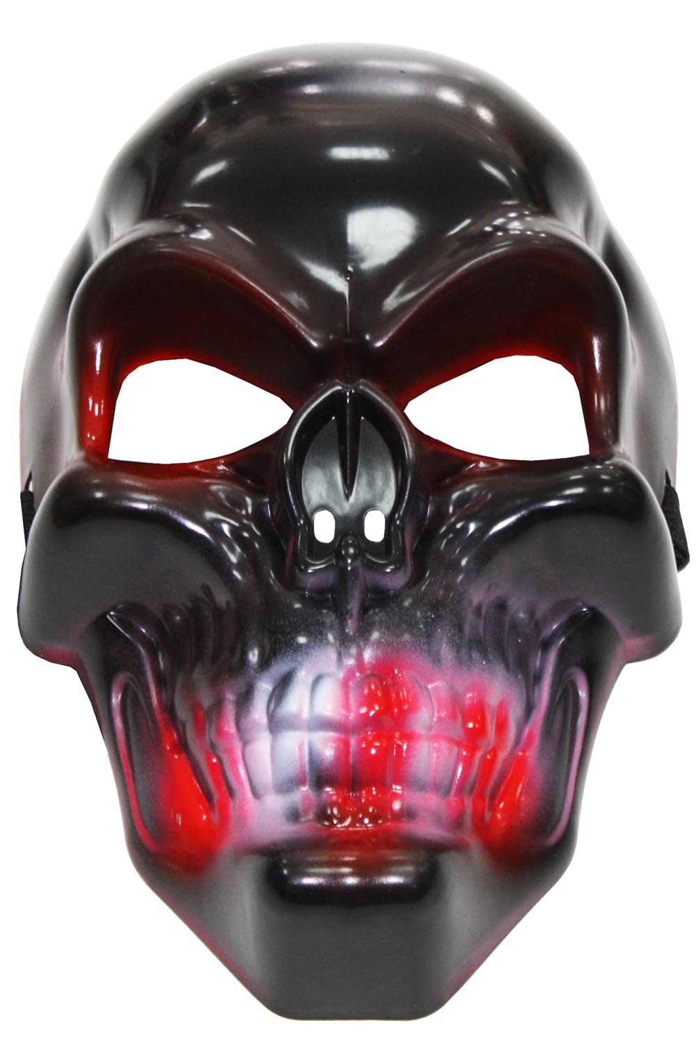 MASCHERA SCHELETRO NERA DI HALLOWEEN